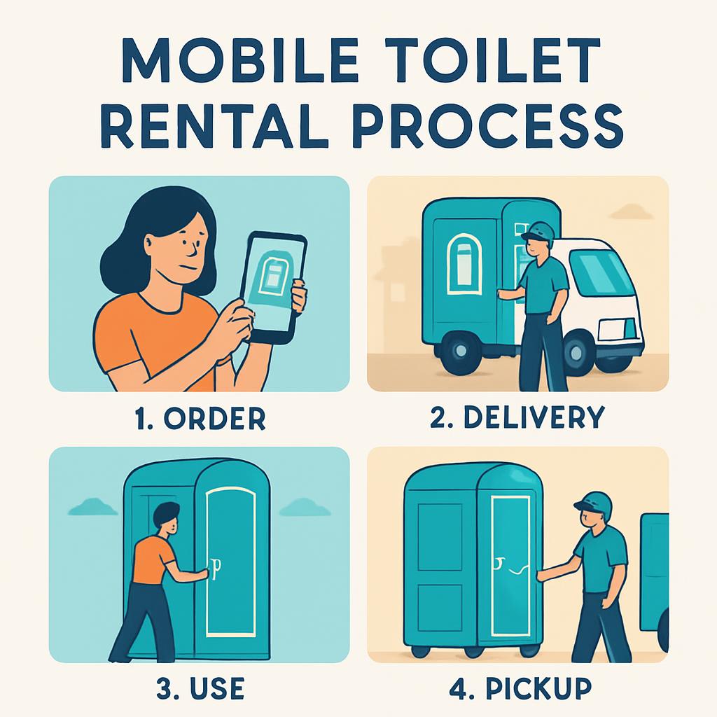 Jak wygląda wynajem toalety mobilnej krok po kroku?